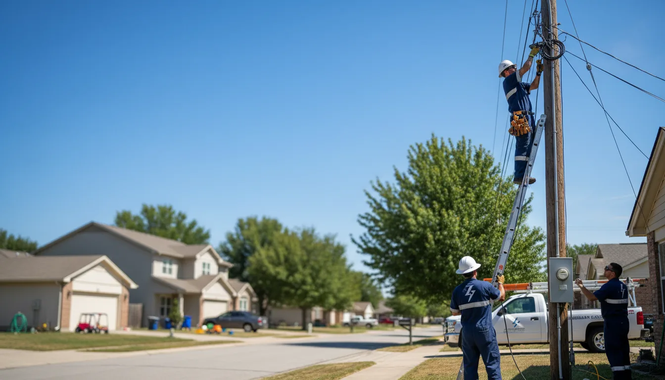 Residential electrician providing installation services in Hertel, WI